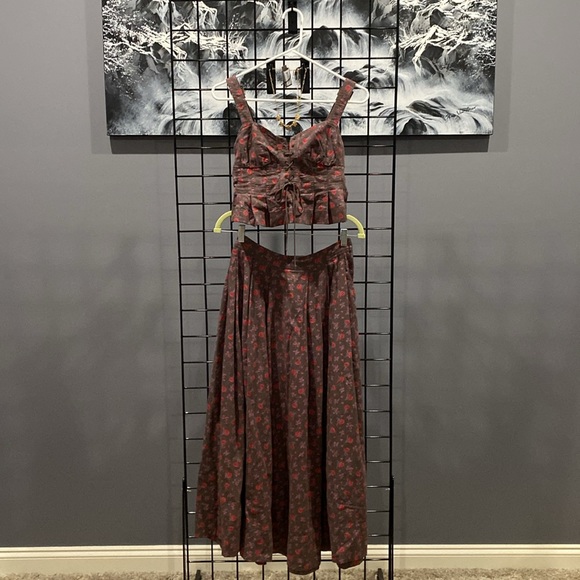 Free people Fiona Set. Free new necklace and UO EUC cardigan w/purchase - Picture 6 of 16